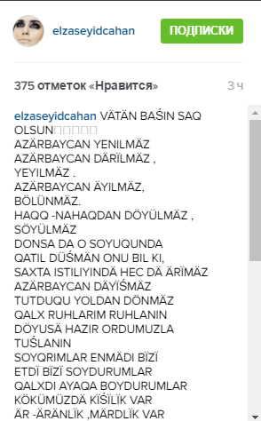 "Kökümüzdə kişilik var" - Elza soyqırıma şeir yazdı