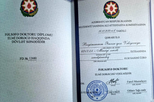 Əməkdar artist alimlik dərəcəsi aldı – FOTO