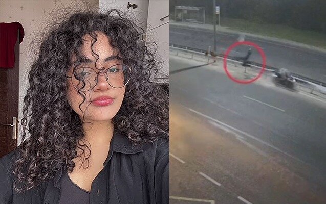 Gənc qızın öldüyü motosiklet qəzasının başvermə anı - Video