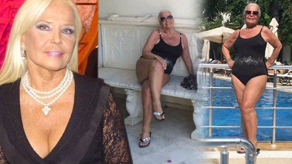 84 yaşlı müğənninin bikinili fotoları OLAY OLDU