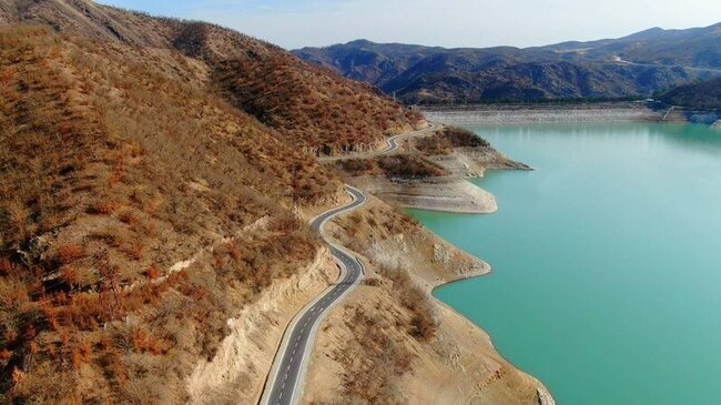 Prezidentlə xanımı Ağdərədə yol açılışında - Fotolar