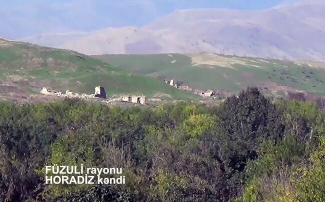 Füzulinin işğaldan azad edilən Horadiz kəndinin yeni videogörüntüsü