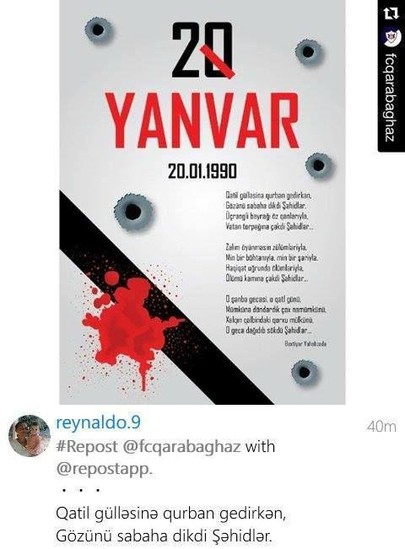 Reynaldodan azərbaycanlılara qarşı mötəbər addım