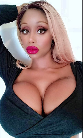 42 yaşlı "AfroBarbie" sinəsini və dodaqlarını "ŞİŞİRTDİ" - FOTOLAR