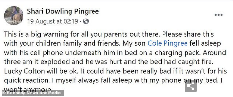 Telefonu şarja qoyub yuxuya gedən yeniyetmə BELƏ YANDI - FOTO+18