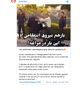 İran polisindən vətəndaşlarına qarşı daha bir qəddarlıq