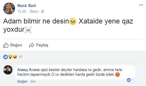 "Azəriqaz" rəsmisindən Nura Surinin tənqidinə cavab: "Emossional yanaşmadır..."