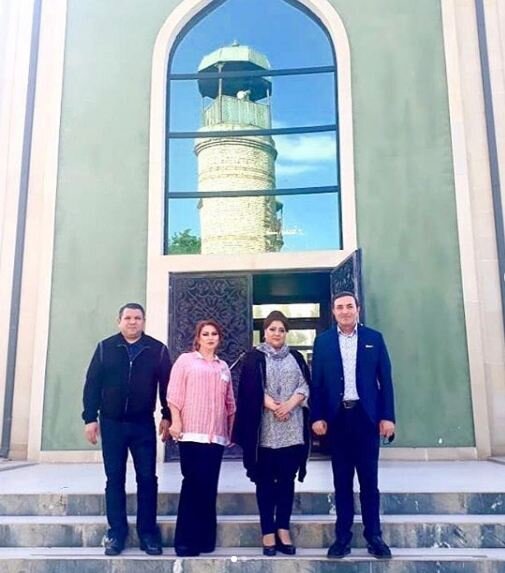 Mələkxanım Əyyubova ziyarətgahda - fotolar