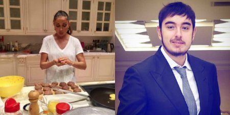 Mehriban Əliyeva oğlu üçün yemək hazırladı, Leyla Əliyeva fotoları paylaşdı