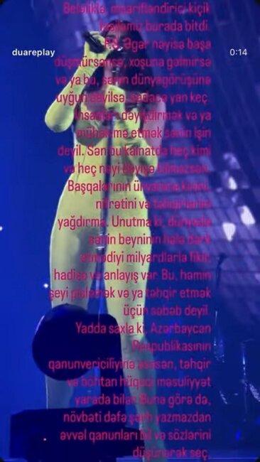 Geyimini tənqid edənləri polislə hədələdi