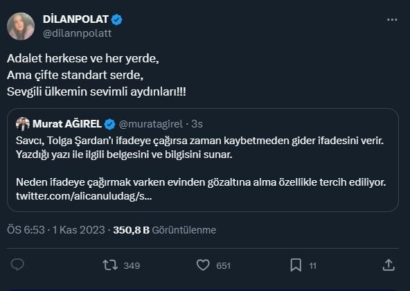 Dilan Polatın həbsxanadan paylaşımları qalmaqala səbəb oldu