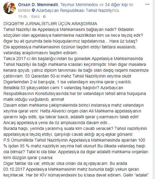 Xaricdə təhsil alan tələbələrin DİPLOMUNUN TANINMASINDA ciddi QANUN POZUNTULARI VAR - EKSPERT