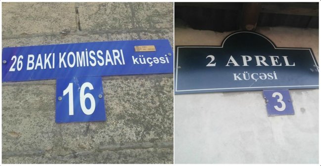 "26 Bakı komissarı" küçəsinin adı dəyişdirilib GÖRÜN NƏ QOYDULAR - FOTO