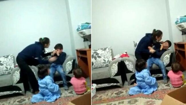 RƏZALƏT! Ana uşaqlara bunu etdi - Dayana bilməyən dayə.../ FOTO