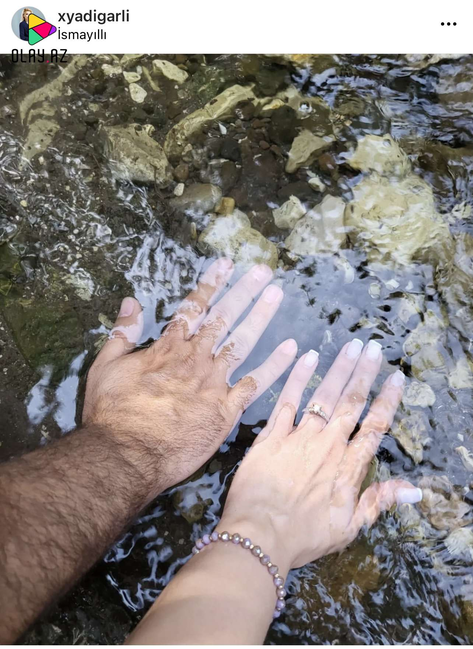 Həyat yoldaşının üzünü göstərmədi - FOTOLAR