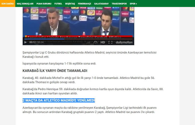"Atletiko şokda! Kardaş tarih yazıyor" - Türkiyə mediası "Qarabağ"dan yazdı - FOTO