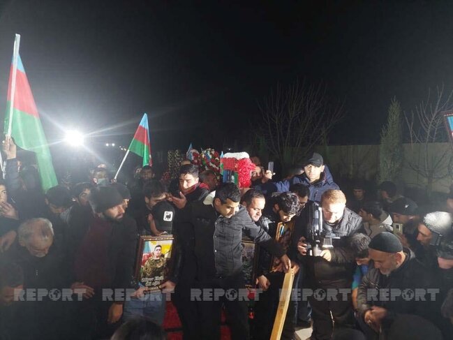 Şəhid Elçin Əliyevin nəşi torpağa tapşırıldı - Fotolar