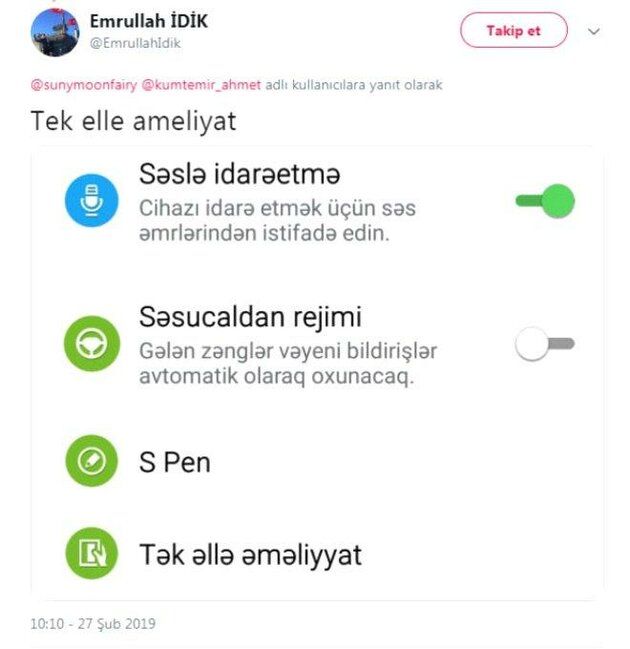 Türkiyədə yeni TREND: Telefonlarını Azərbaycan dilində işlədirlər - FOTO