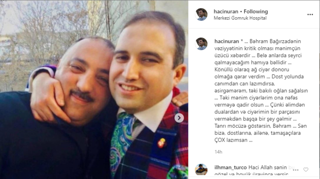 "Təki mənim ciyərlərim ona nəfəs verməyə qadir olsun" - Hacı Nuran Bəhrama donor olmağa hazırdır - FOTO