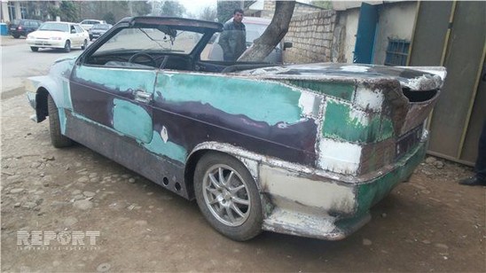 Azərbaycanlı qeyri-adi avtomobil hazırladı - FOTOLAR