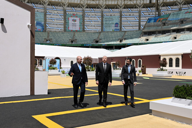 Prezident Bakı Olimpiya Stadionunda - Fotolar