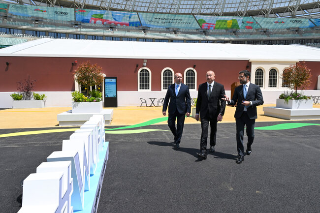Prezident Bakı Olimpiya Stadionunda - Fotolar