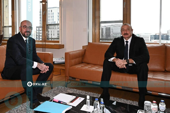 İlham Əliyev və Şarl Mişel arasında görüş olub - FOTO/VİDEO