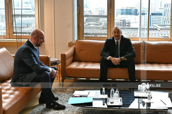 İlham Əliyev və Şarl Mişel arasında görüş olub - FOTO/VİDEO