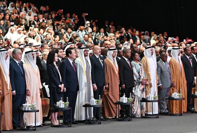 İlham Əliyev Əbu-Dabi Dayanıqlılıq Həftəsinin açılış mərasimində - FOTOLAR