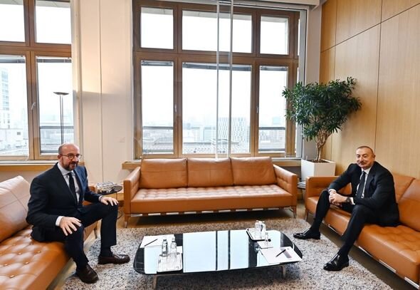 Brüsseldə İlham Əliyev ilə Şarl Mişel arasında görüş olub - FOTO