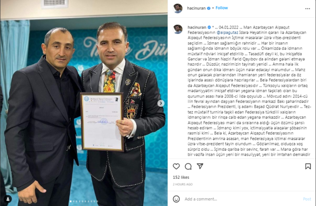 Hacı Nurana vəzifə verildi - FOTO