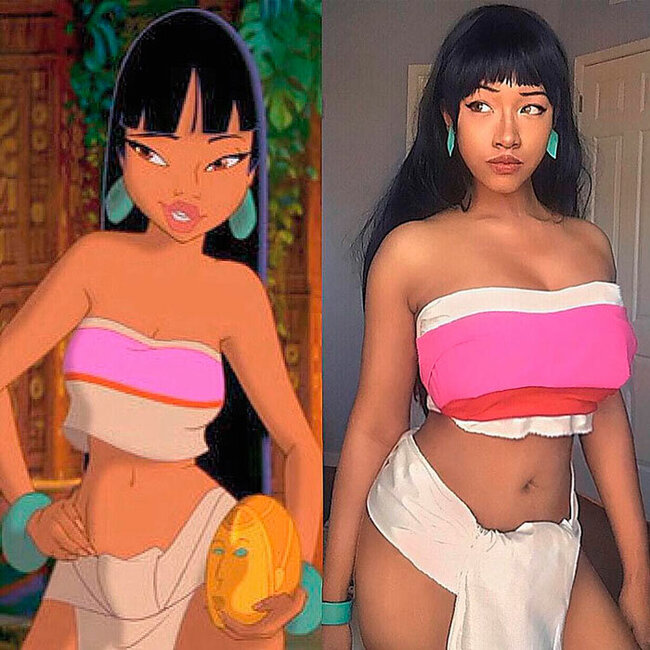 Bu qız özünü istənilən personaja çevirə bilir - FOTOLAR