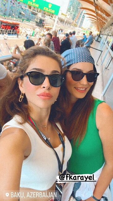 Məşhur türkiyəli aktrisa Bakıdadır - FOTOLAR