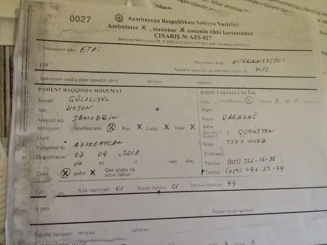 Ölümlə çarpışan körpənin anası Birinci vitse-prezidentə müraciət etdi - FOTOLAR