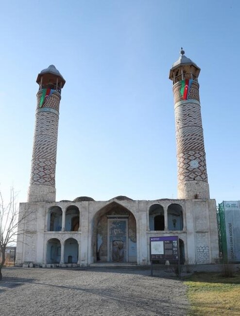 Prezidentlə xanımı Ağdam Cümə məscidində - FOTOLAR