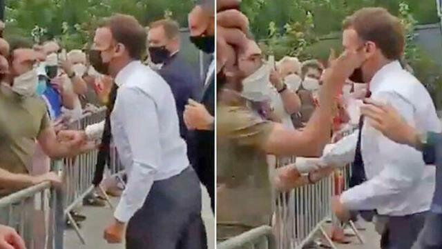 Makrona sillə vuran şəxs görün kim çıxdı - FOTO