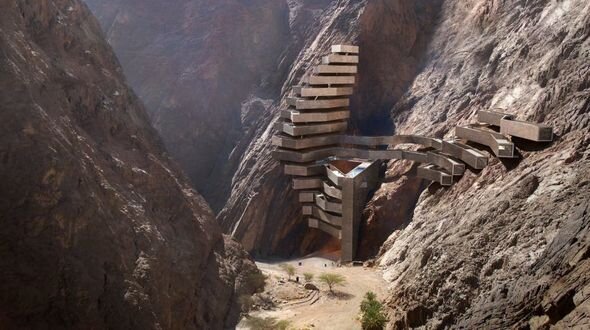 Memarlıq möcüzəsi: Səhrada "görünməz" hotel tikilir - FOTO/VİDEO