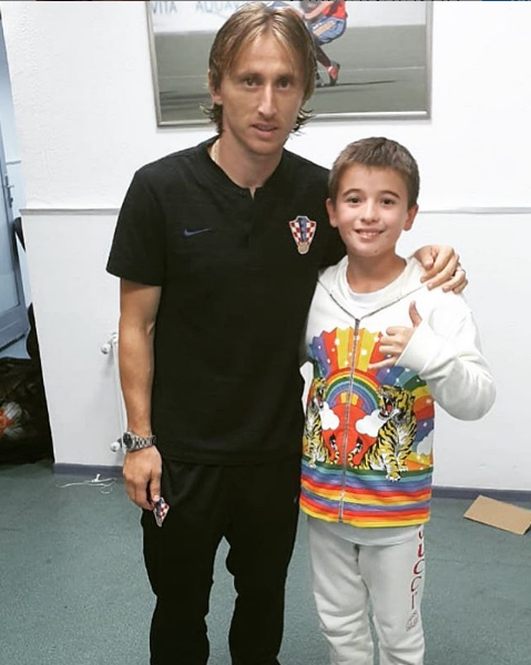 İlham Əliyevin nəvəsi Luka Modriçlə - FOTO