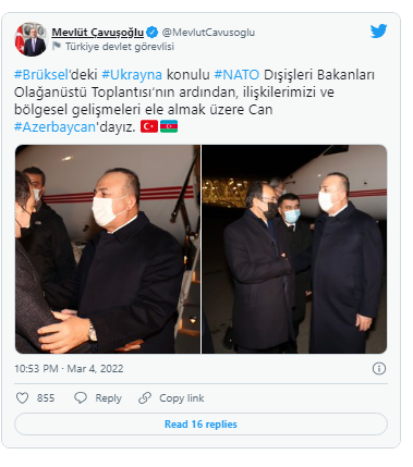 Çavuşoğlu Bakıya gəlib - FOTO