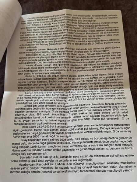 Azərbaycanda qadın vətəndaşın 5100 manat pulunu mənimsəyib - İDDİA