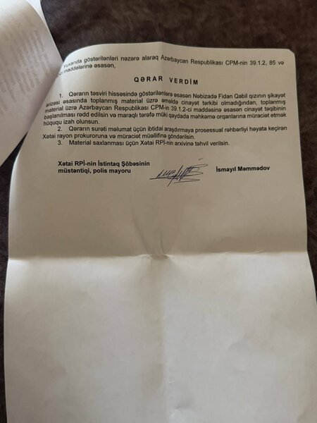 Azərbaycanda qadın vətəndaşın 5100 manat pulunu mənimsəyib - İDDİA