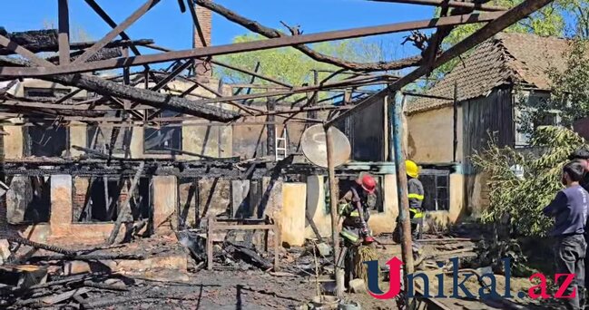 Masallıda baba və nəvə yanaraq öldü - İcra başçısı hadisə yerinə getdi-Yenilənib