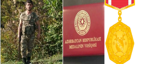 "Cəsur döyüşçü" medalı ilə təltif edilən QAZİMİZ ŞƏHİD OLDU - FOTO