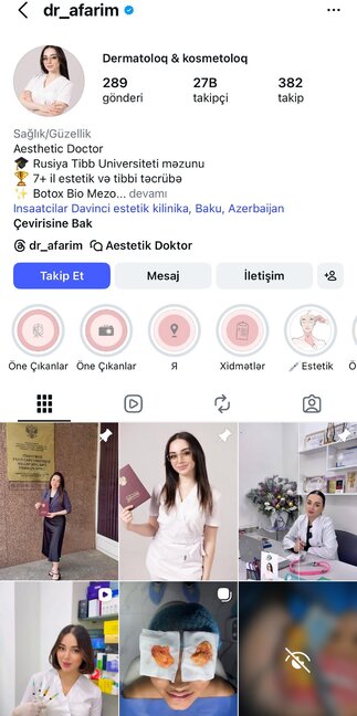 Davinçi Estetik Klinikasında Afərim Süleymanova həkim olmadan çalışır-Rəsmi məlumat