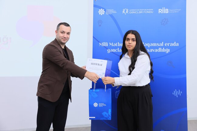 "Milli Mətbuat 150 – Rəqəmsal erada gənclər və media savadlılığı" layihəsi çərçivəsində gənclərlə görüş keçirilib