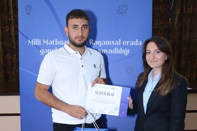 "Milli Mətbuat 150 – Rəqəmsal erada gənclər və media savadlılığı" layihəsi çərçivəsində gənclərlə görüş keçirilib