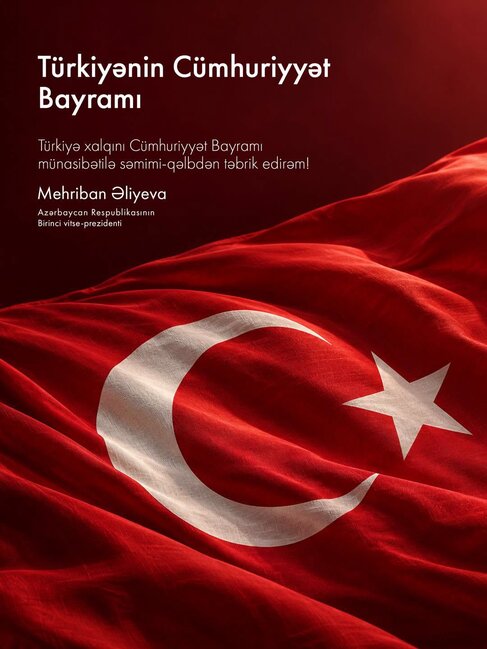Mehriban Əliyeva Türkiyə xalqını təbrik etdi - Foto