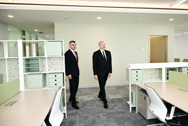 Prezident Mərkəzi Bankın yeni binasının açılışında - Fotolar