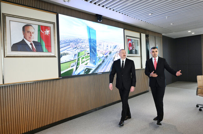 Prezident Mərkəzi Bankın yeni binasının açılışında - Fotolar