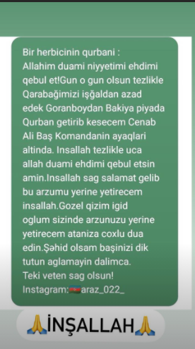 İgid əsgərimizin övladlarına yazdığı mesaj hər kəsi KÖVRƏLTDİ - FOTO